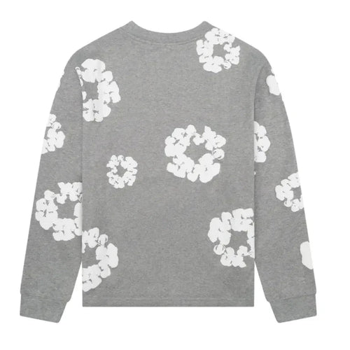 Denim Tears Long Sleeve Cotton Wreath T-shirt Grey