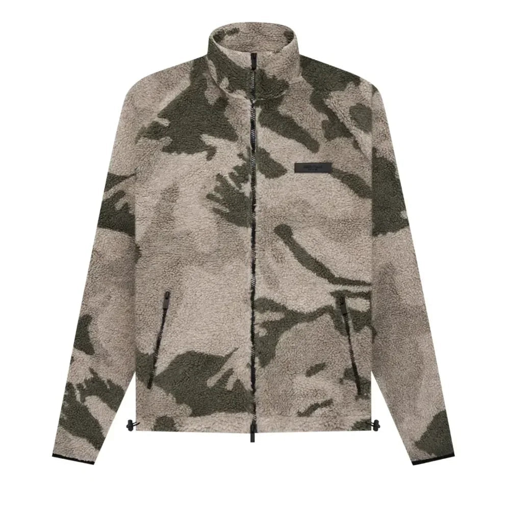 Fear of God Essentials Polar Fleece Full Zip Jacket Camo