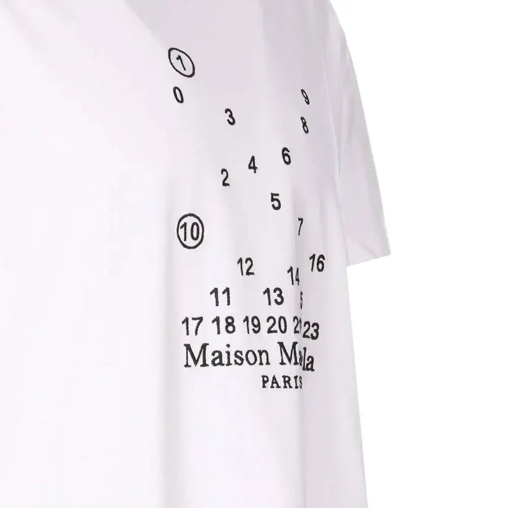 Maison Margiela Embroidered Numeric Logo T-Shirt White