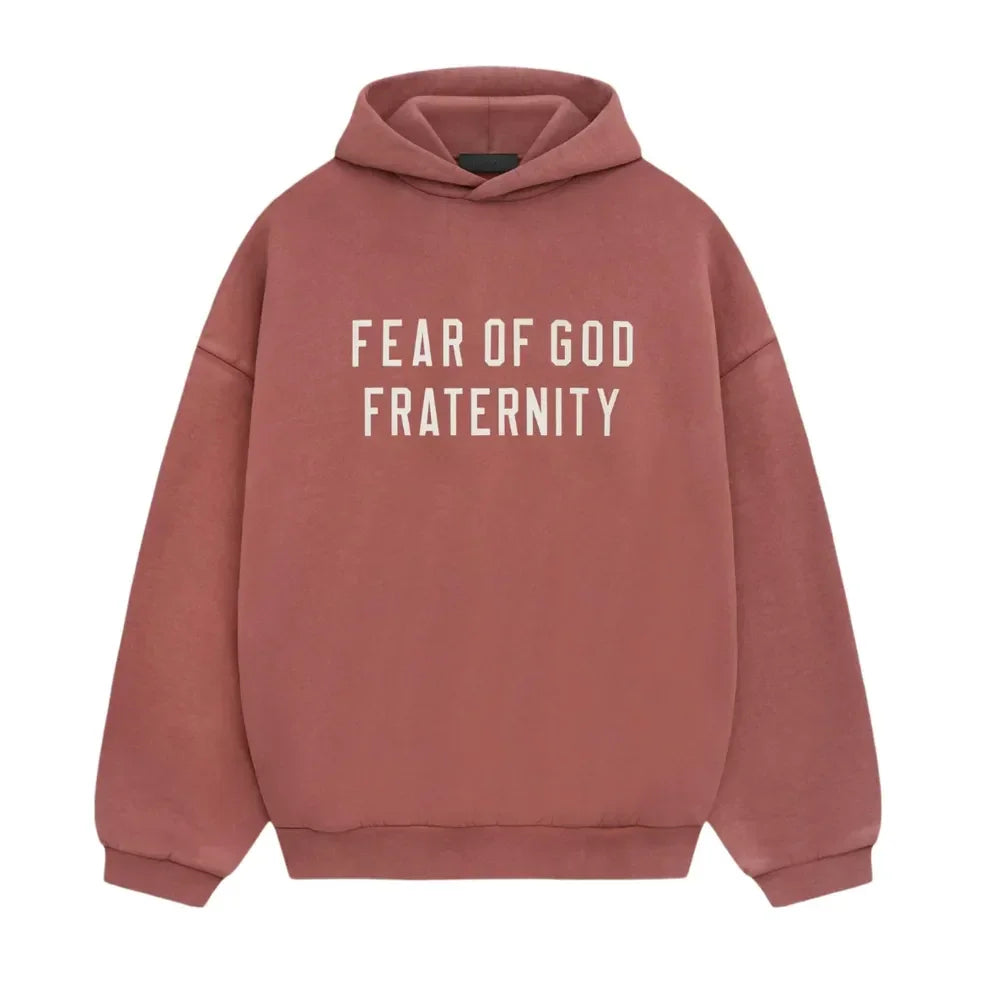 Fear of God Essentials Heavy Fleece Hoodie Crimson