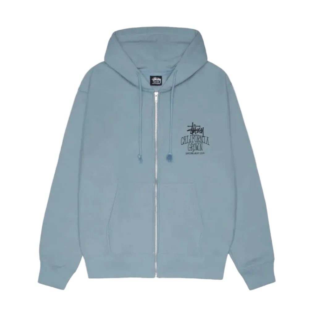 Stussy Cali Grown Zip Hoodie Slate