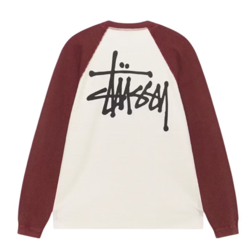 Stussy Thermal 2 Tone Raglan Shirt White