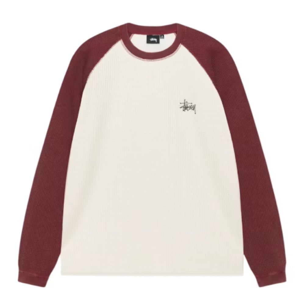 Stussy Thermal 2 Tone Raglan Shirt White