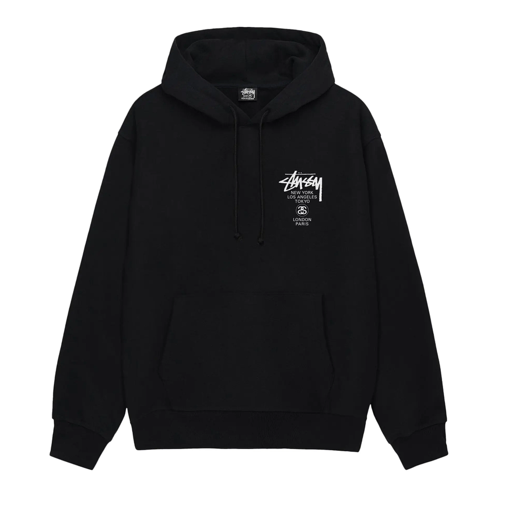 Stussy World Tour Hoodie Black