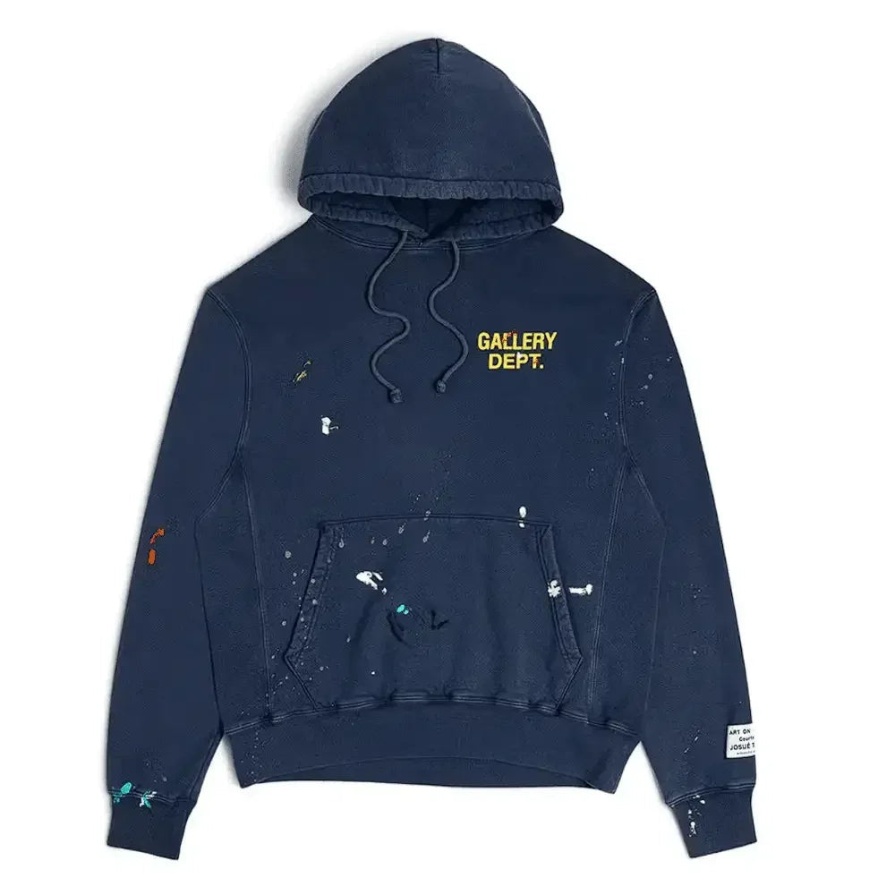Gallery Dept. Paint Logo Hoodie Vintage Navy