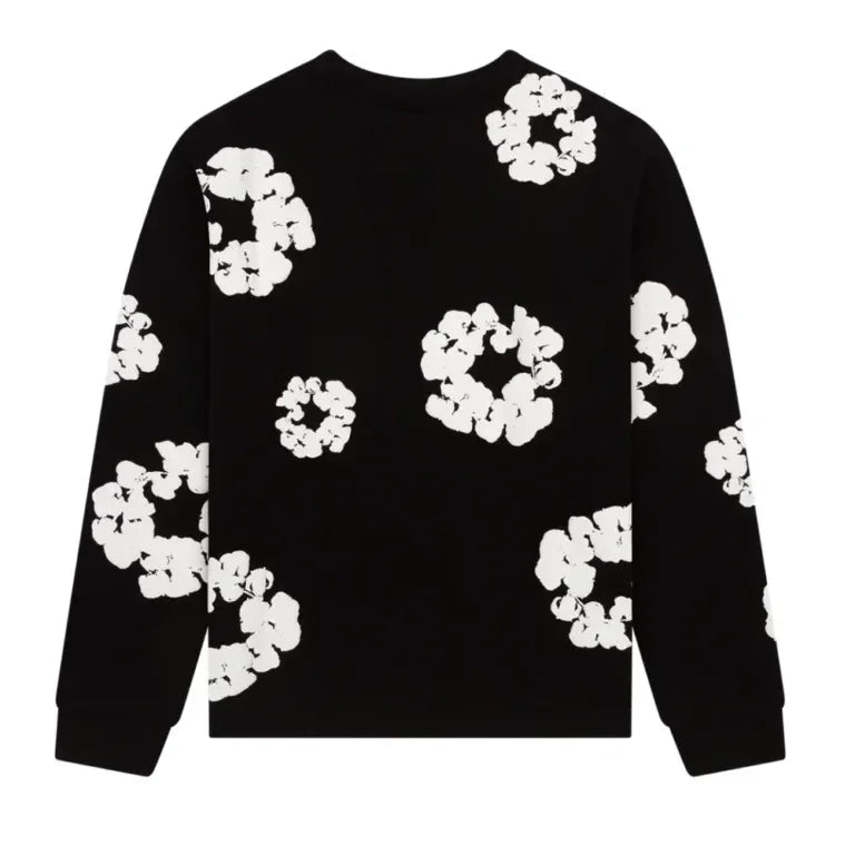 Denim Tears Long Sleeve Cotton Wreath T-shirt Black