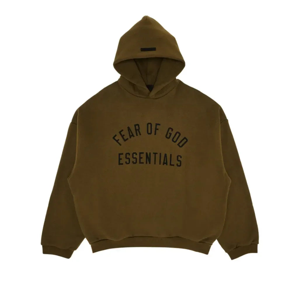 Fear Of God Essentials Fleece Hoodie Olive