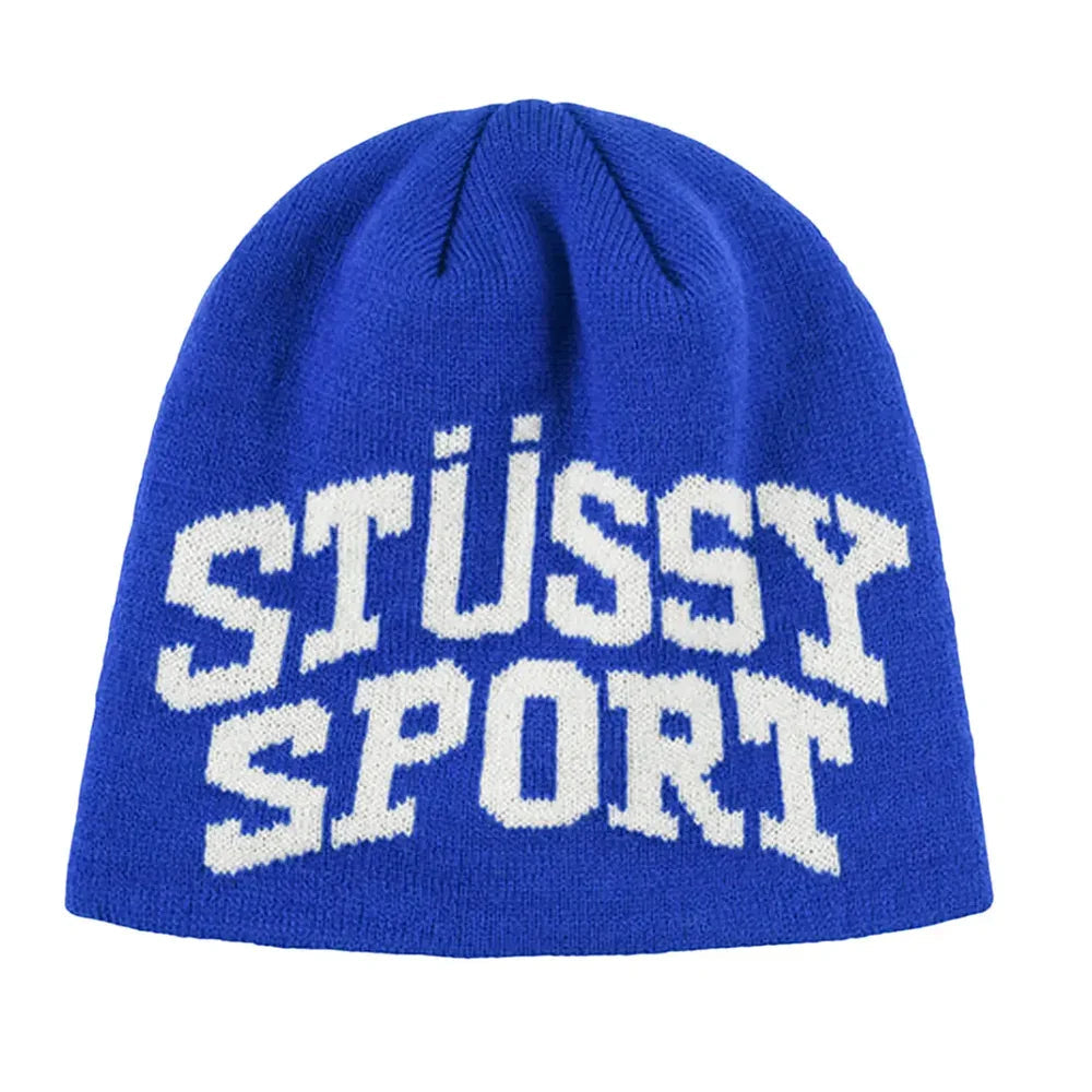 Stussy Sport Jacquard Skullcap Beanie Blue