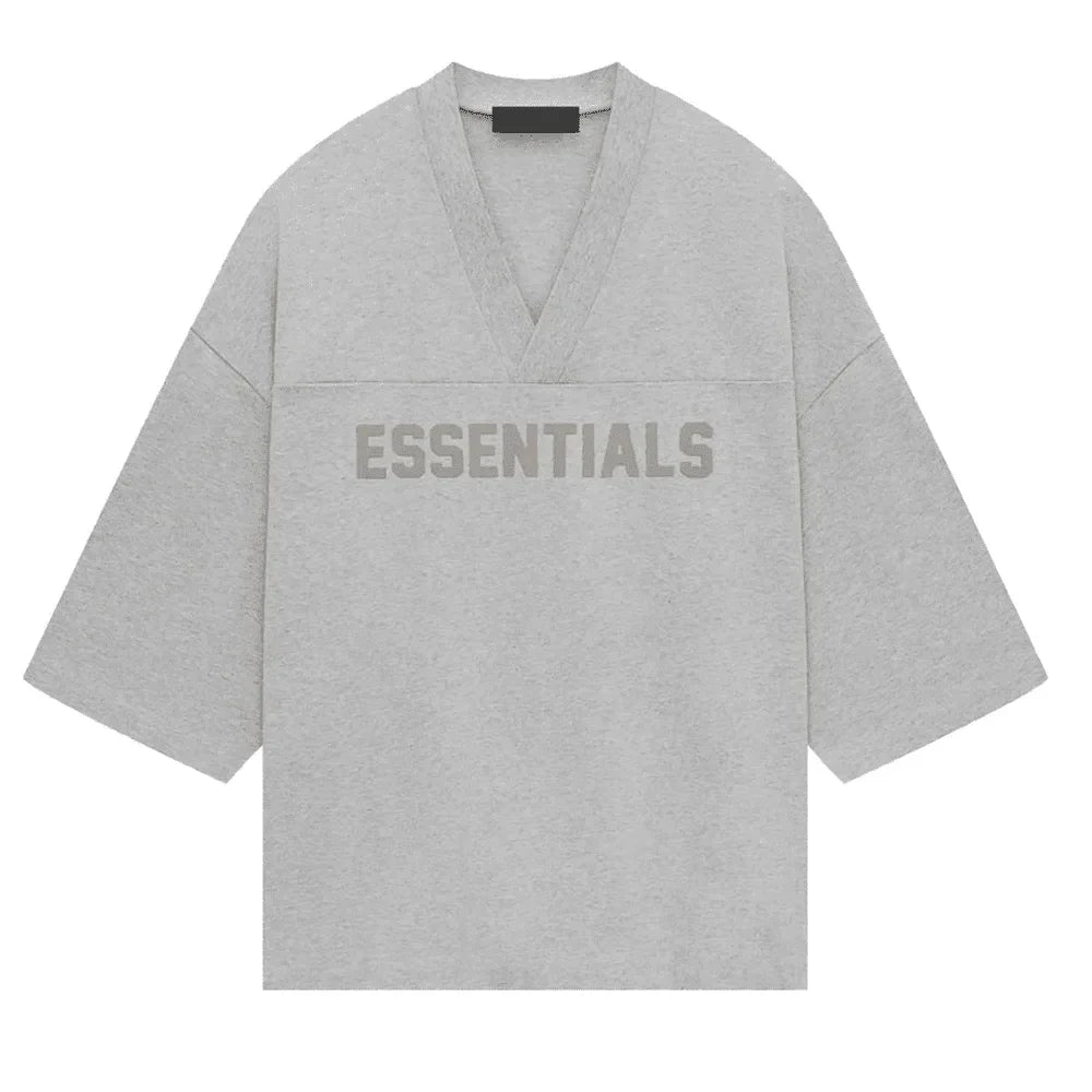 Fear Of God Essentials Heavy Jersey Football Tee Light Heather Grey