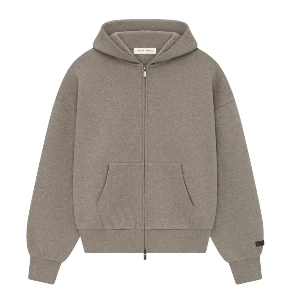 Fear of God Essentials Classic Full Zip-Up Hoodie Homestead Heather