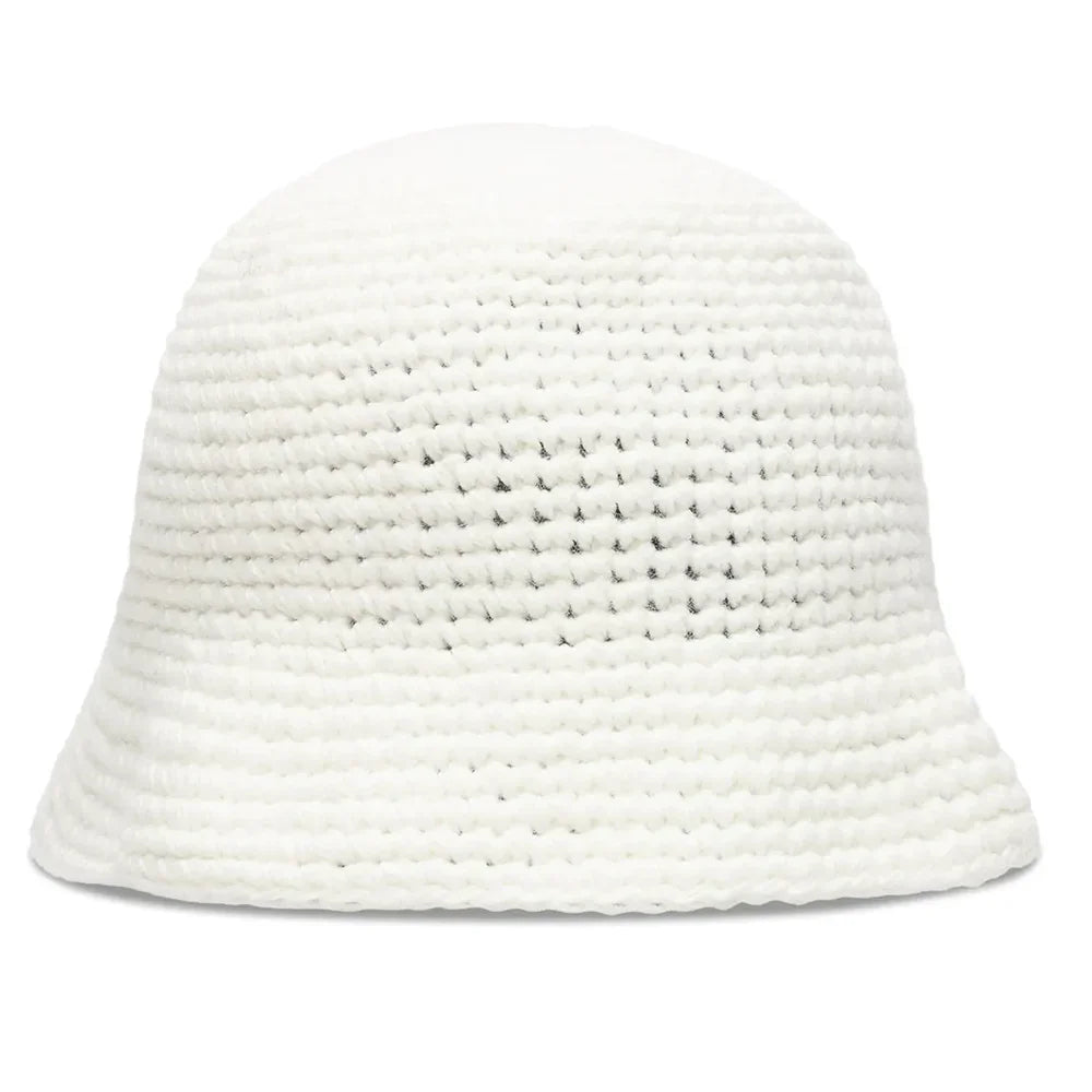Stussy Swirly S Knit Bucket Hat Bone