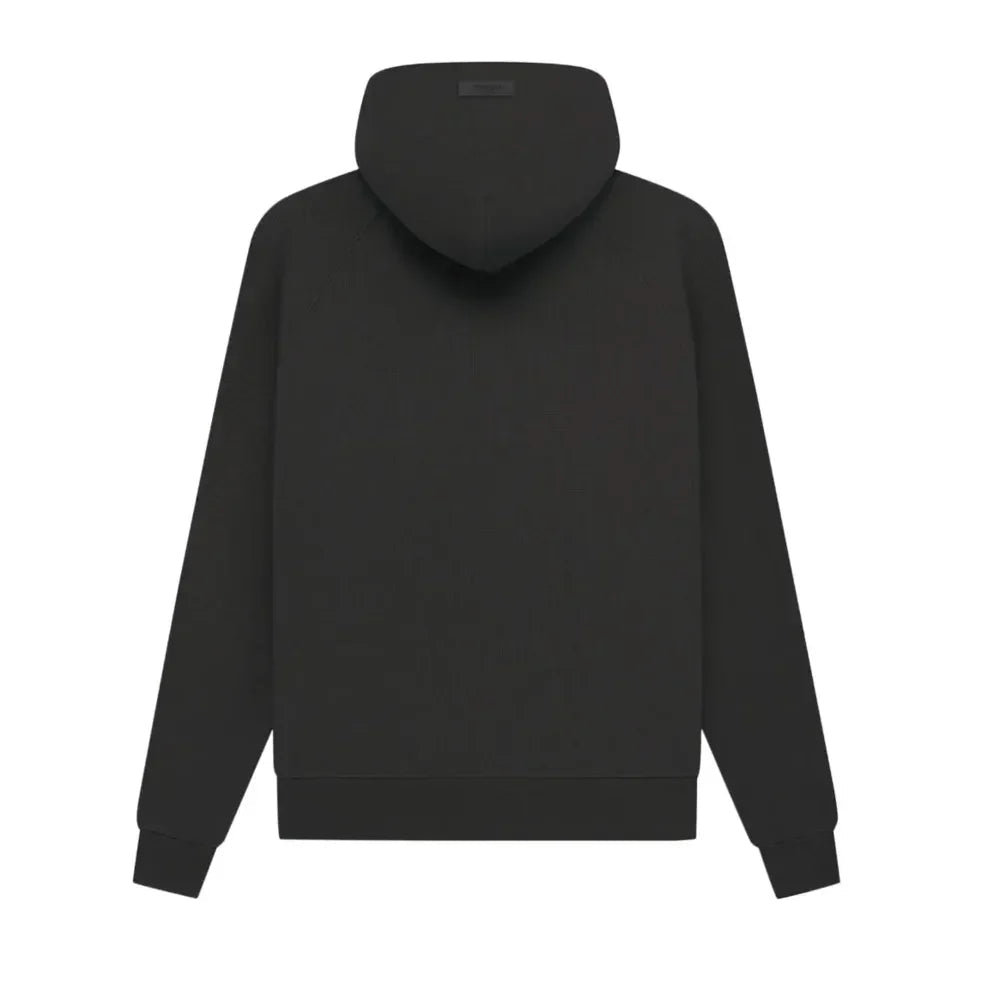 Fear Of God Essentials Waffle Raglan Hoodie Off Black