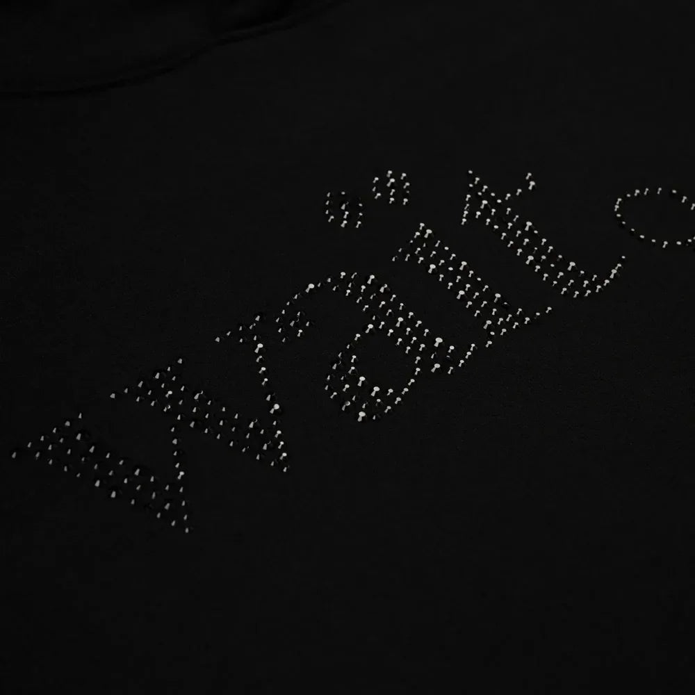 Sp5der Wait Stone Hoodie Black