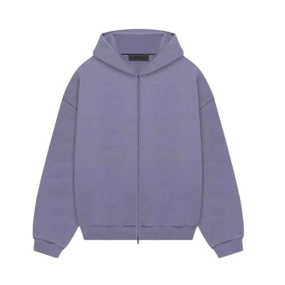 Fear of God Essentials Heavy Fleece Full Zip Hoodie Lavender