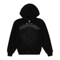 Sp5der OG Web V2 Rhinestone Zip Up Black