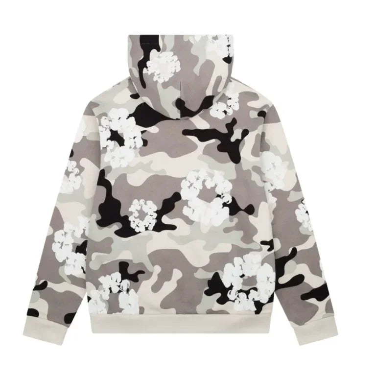 Denim Tears The Cotton Wreath Zip Sweatshirt White Camo