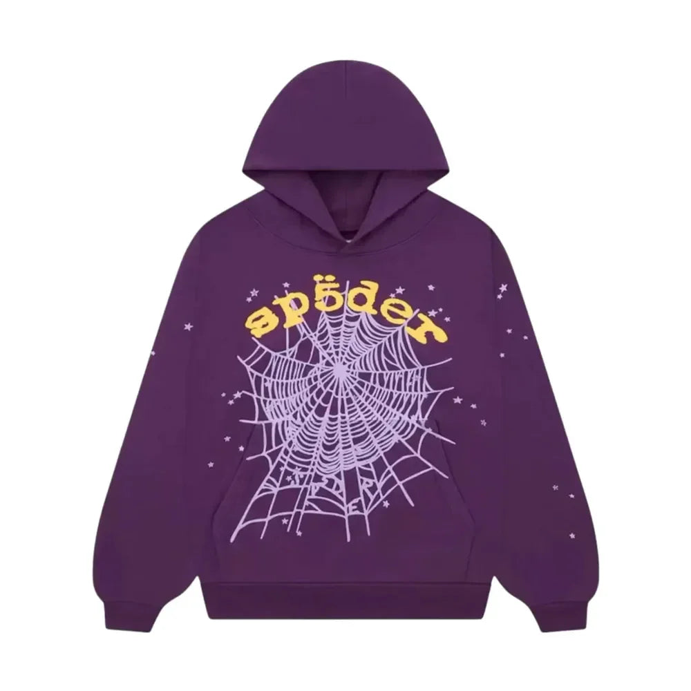 Sp5der Star OG Web V2 Hoodie Purple