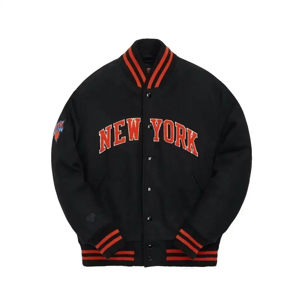 Kith New York Knicks Varsity Jacket Black