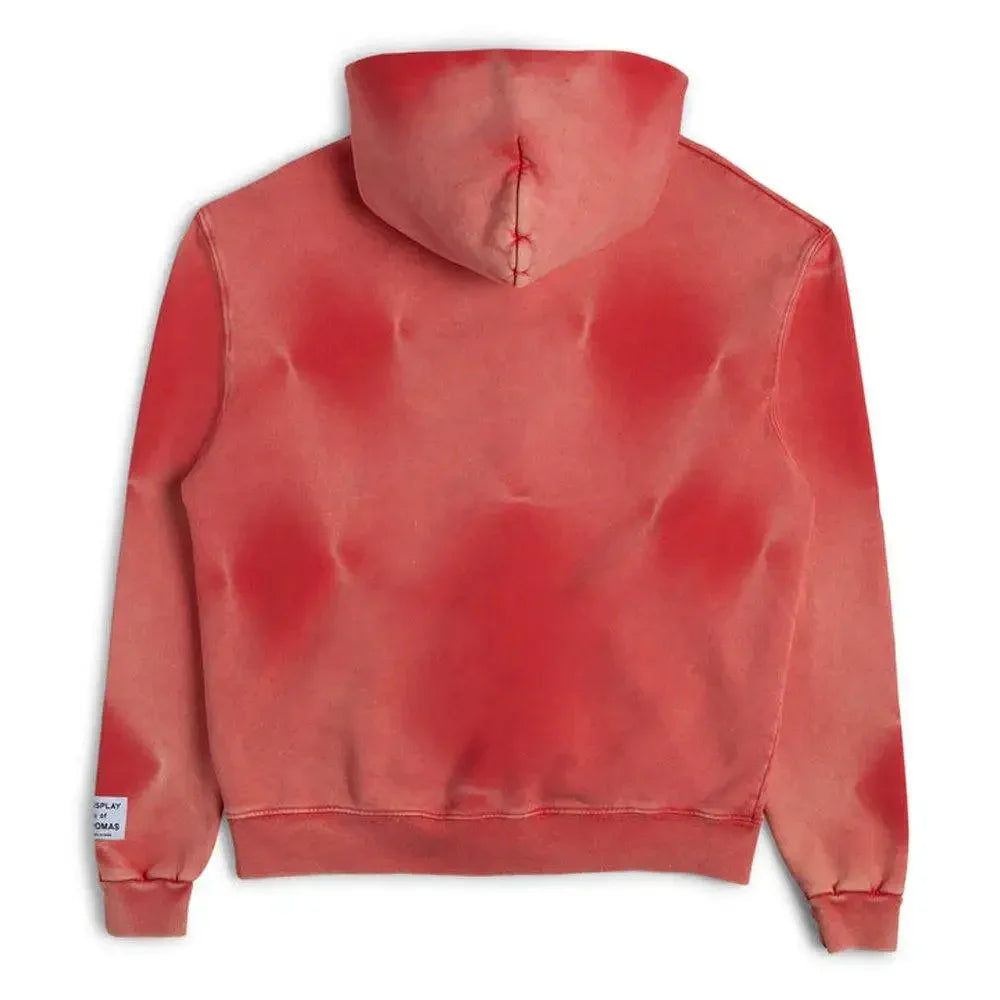 GALLERY DEPT. Sunfaded English Logo Zip-Up-Hoodie Red