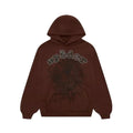 Sp5der x Travis Scott ComplexCon Exclusive Rhinestone Web Hoodie Brown