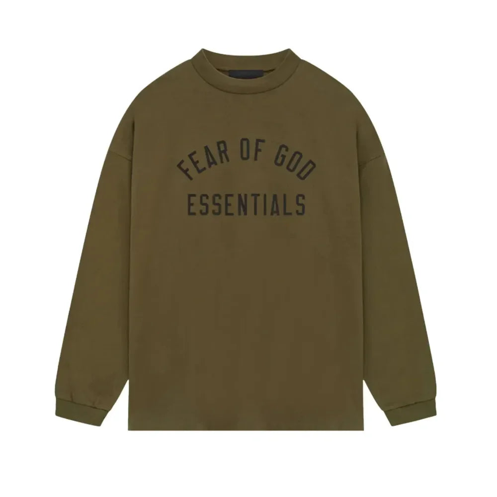 Fear of God Essentials versey Long Sleeve Tee Olive