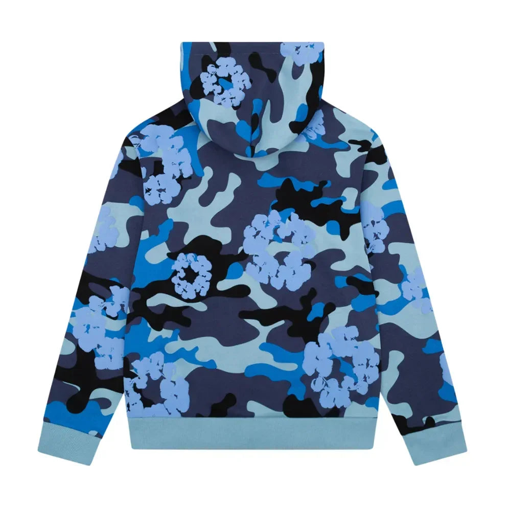 Denim Tears The Cotton Wreath Zip Sweatshirt Blue Camo