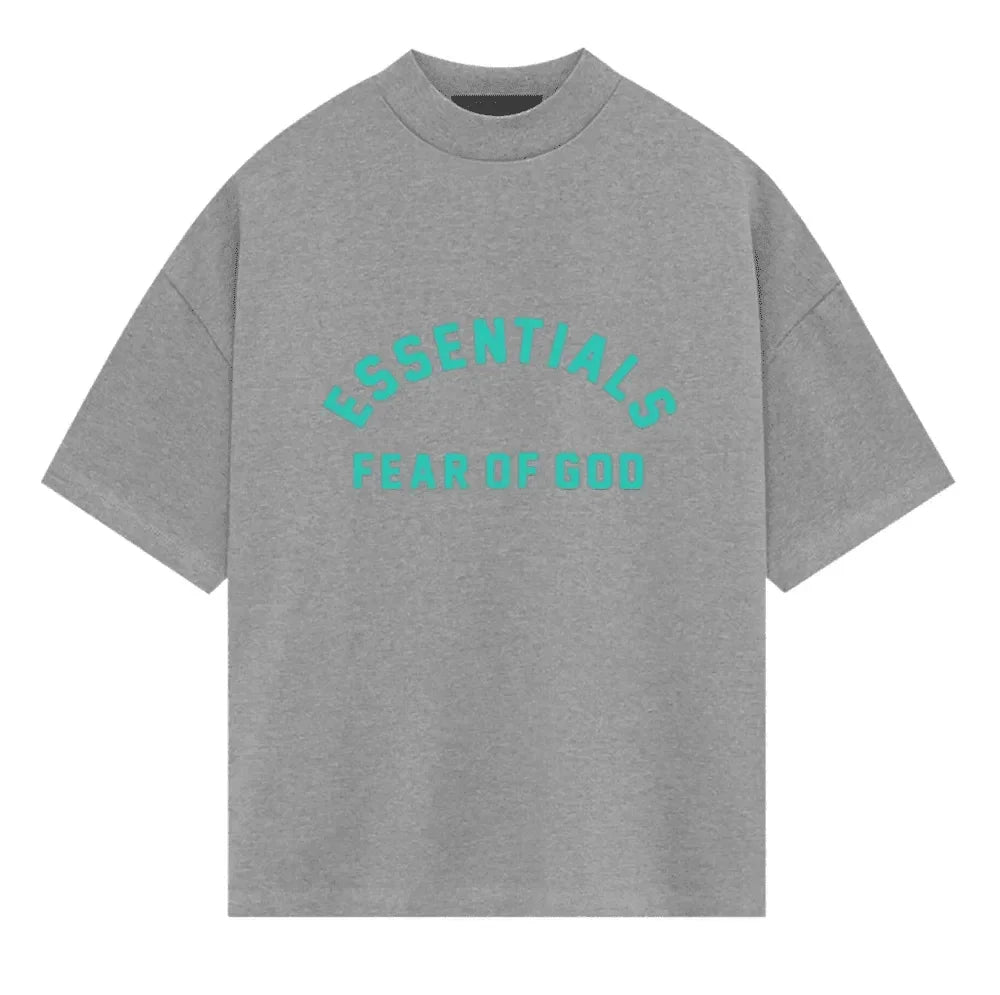 Fear of God Essentials Heavy Jersey Short-Sleeve Tee Dark Heather Oatmeal