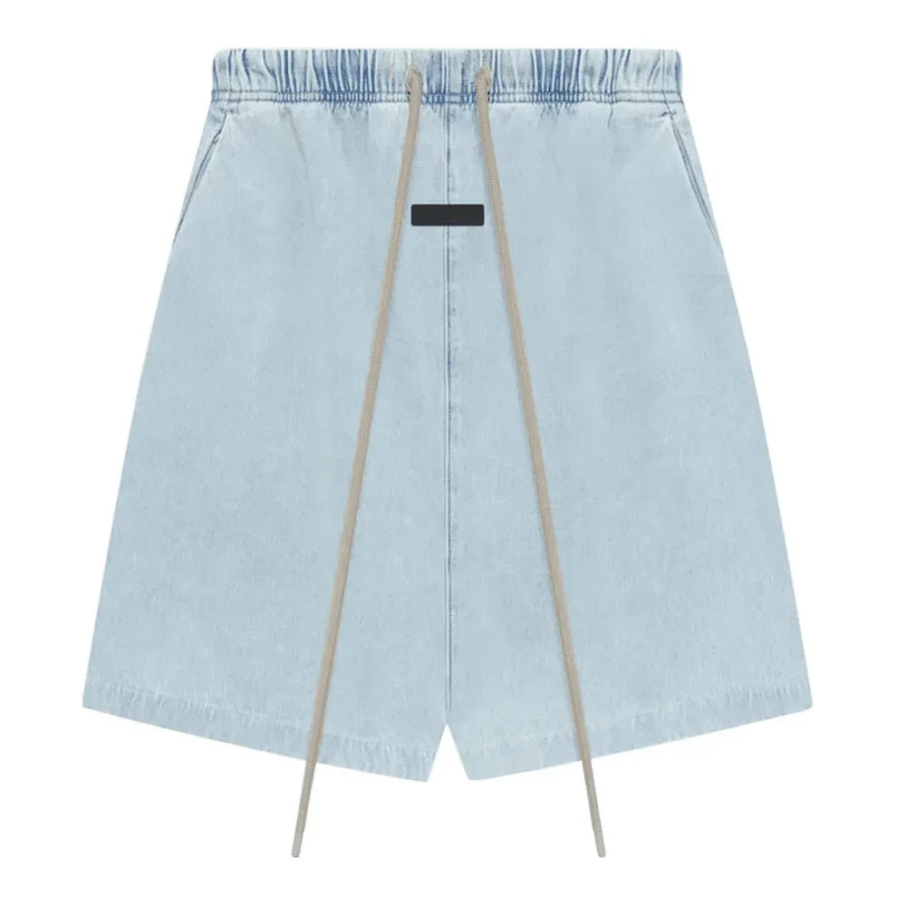 Fear of God Essentials Relaxed Short Light Washed Denim