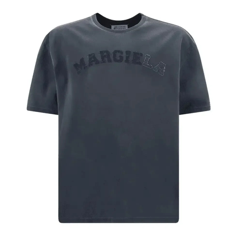 Maison Margiela Logo Heavy Jersey T-Shirt Blue