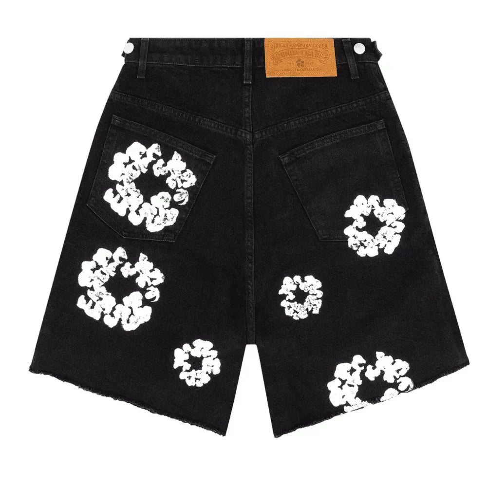 Denim Tears Wreath Jean Short Black