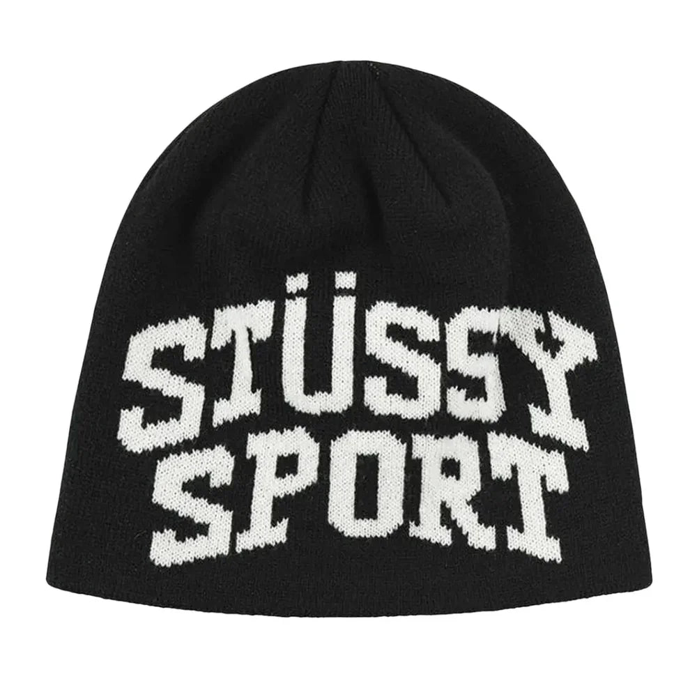 Stussy Sport Jacquard Skullcap Beanie Black