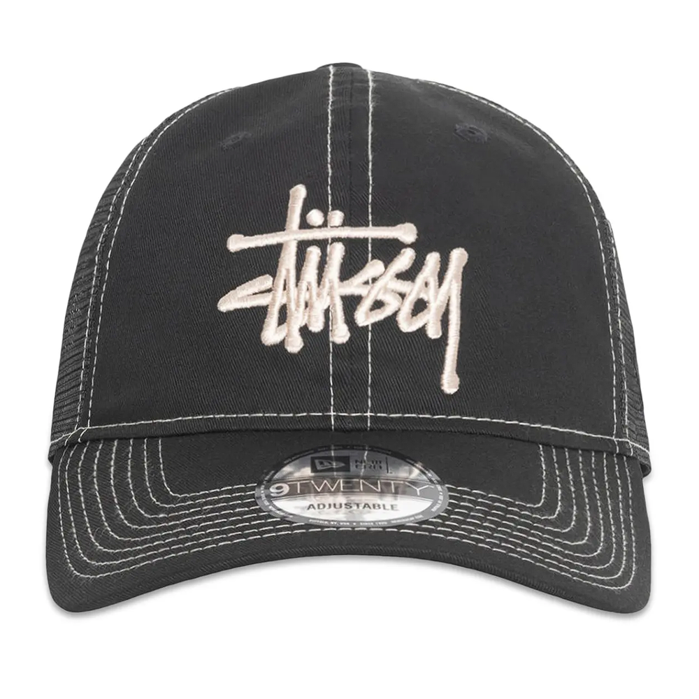Stussy New Era 9Twenty Basic Trucker Black