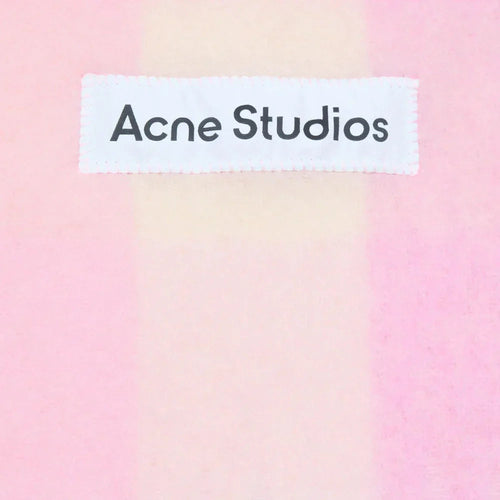 Acne Studios Mohair Checked Scarf Candy Pink/White/Pale Pink