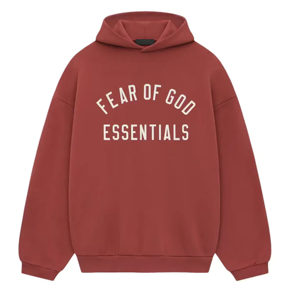 Fear of God Essentials Fleece Hoodie Crimson