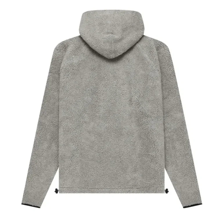 Fear of God Essentials Polar Fleece Half Zip Hoodie Dark Oatmeal